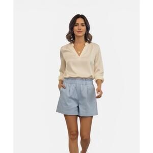 Altar’d State Tencel Soft Chambray High Waisted Shorts Size MEDIUM Altered